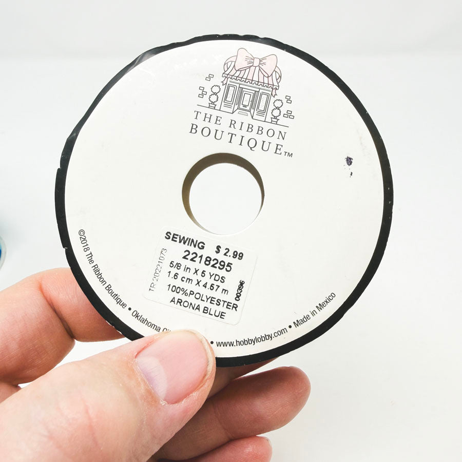 5/8" Ribbon Boutique Grosgrain Blue Ribbon