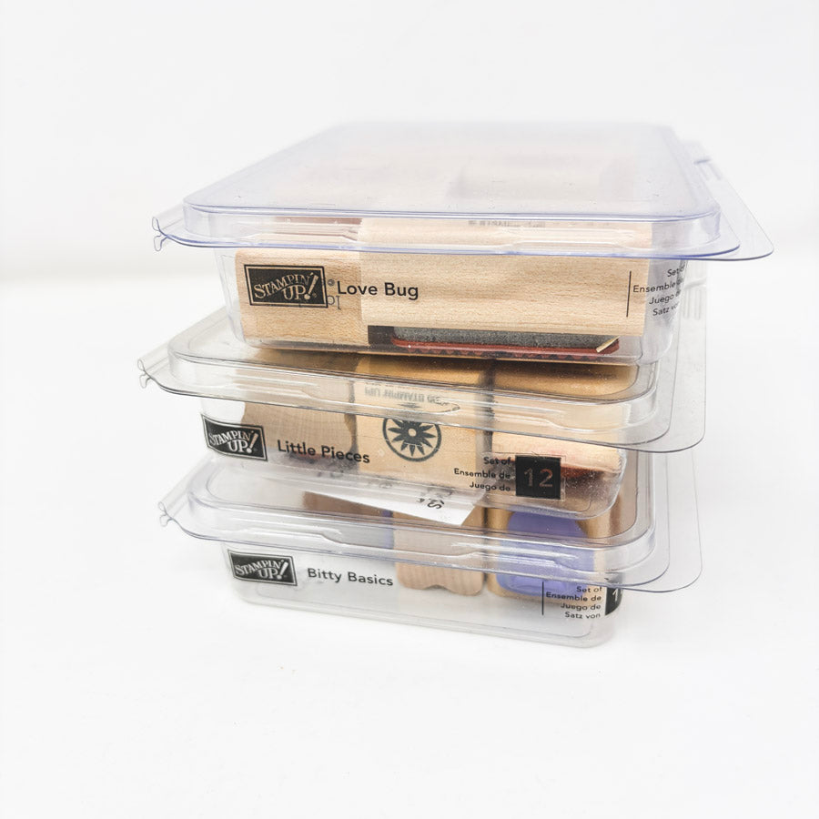 Small Wood Back Rubber Stamp Sets by Stampin' Up!