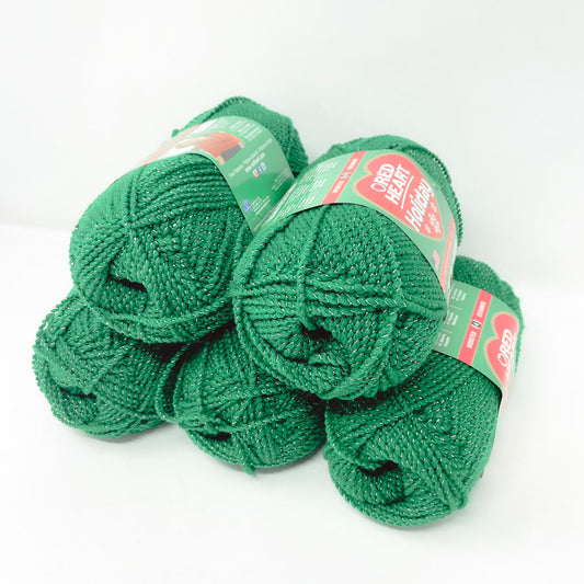 Red Heart Holiday Yarn - Green & Silver (1)