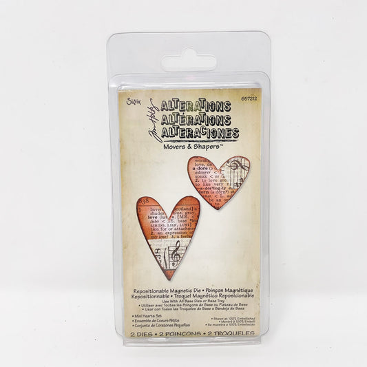 Tim Holtz Alterations Mini Hearts Magnetic Sizzik Die Set (#657212)