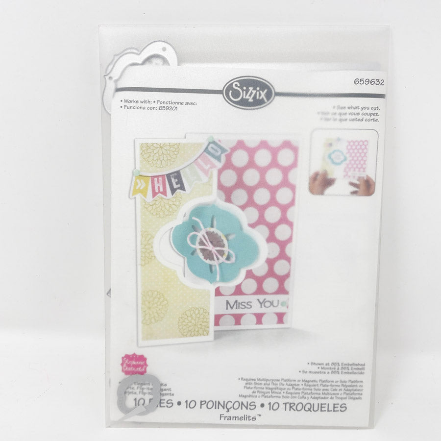 Sizzix Framelits Dies - Stephanie Barnard - Elegant Card Flip Its - 659632