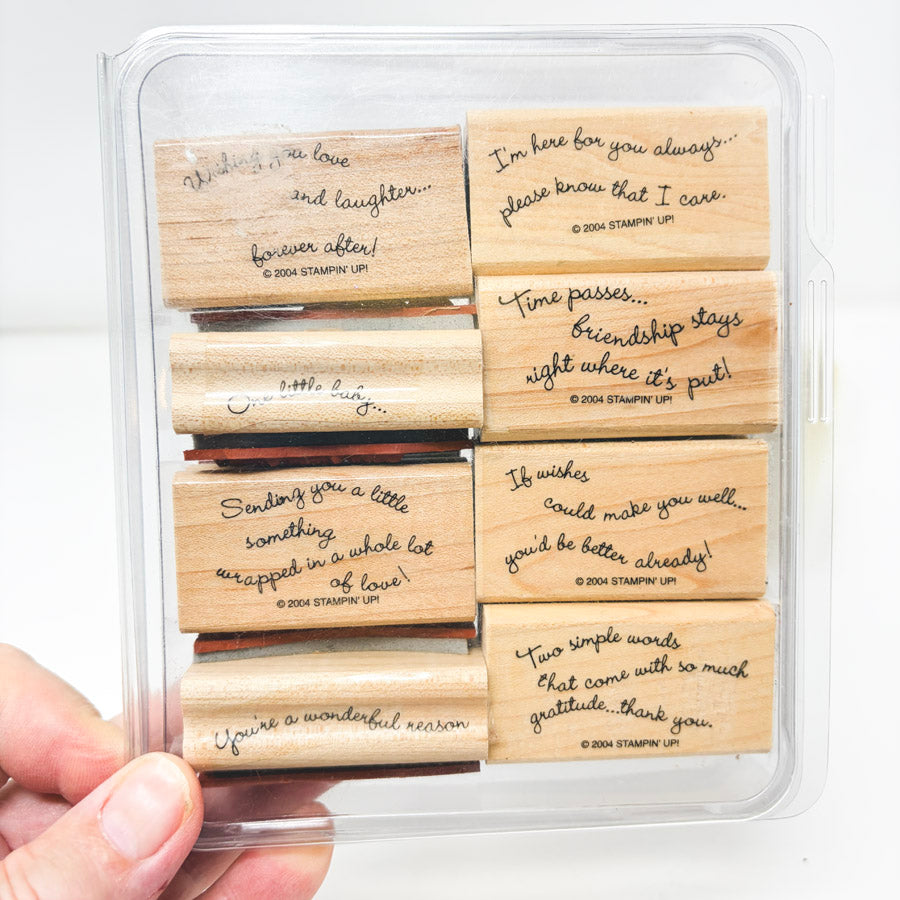 Medium Wood Back Rubber Stamp Sets by Stampin' Up!