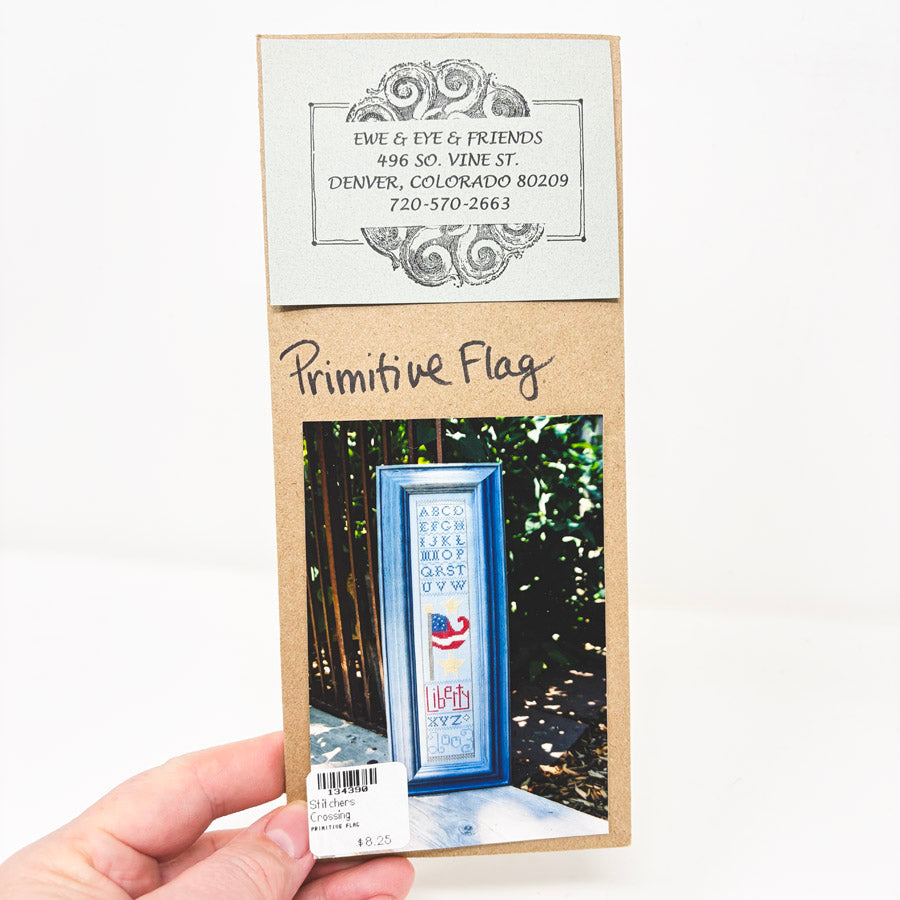 Primitive Flag - Ewe & Eye & Friends Cross Stitch Pattern