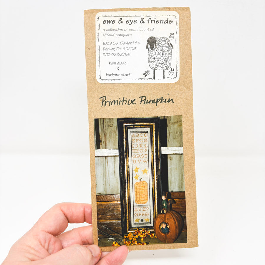 Primitive Pumpkin - Ewe & Eye & Friends Cross Stitch Pattern