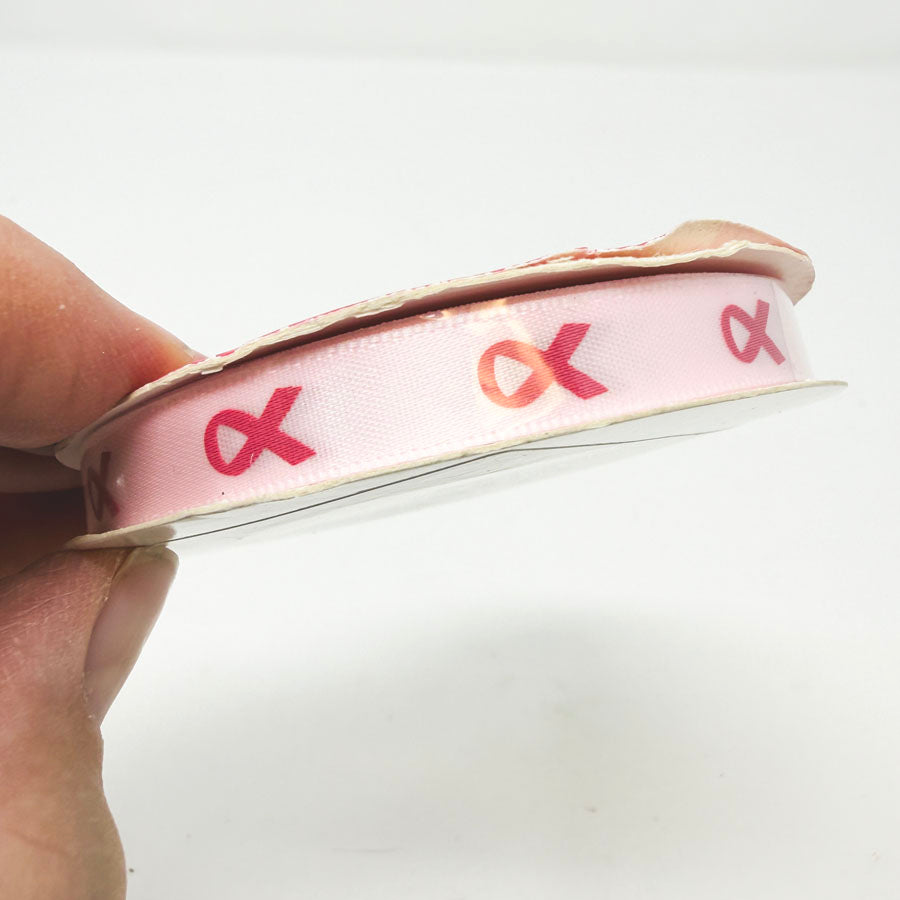 3/8" Cherish Breast Cancer Ribbon