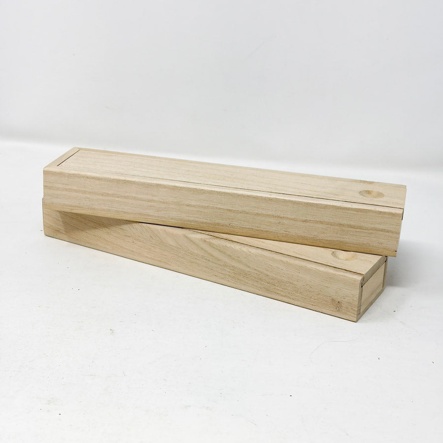 Unfinished Wood Slide Lid/Pencil Box (1)