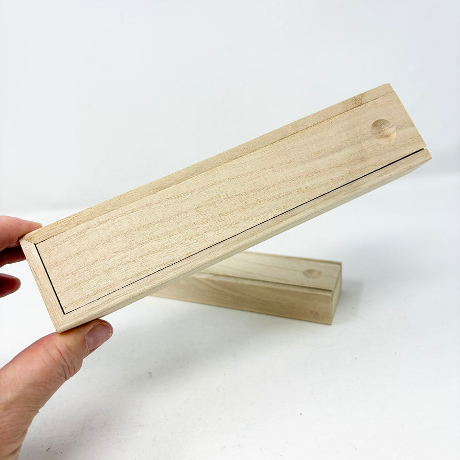 Unfinished Wood Slide Lid/Pencil Box (1)