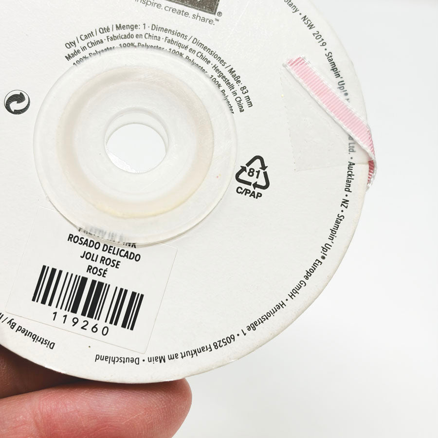 1/8" Stampin' Up Pretty In Pink Ribbon