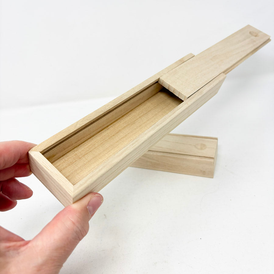 Unfinished Wood Slide Lid/Pencil Box (1)