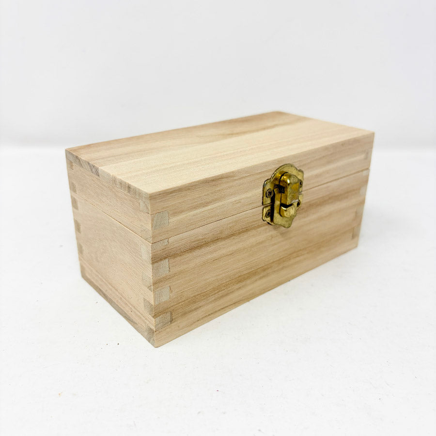 Small Hinged Unfinished Wood Box