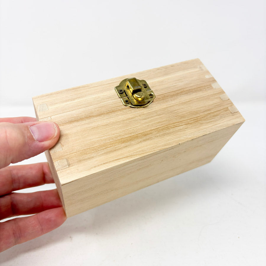 Small Hinged Unfinished Wood Box