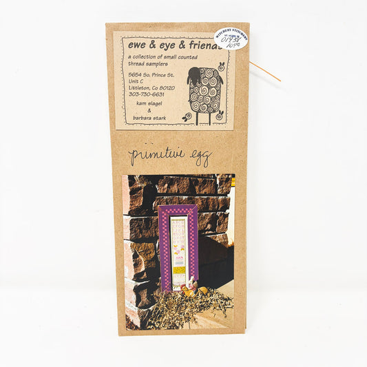 Primitive Egg - Ewe & Eye & Friends Cross Stitch Pattern