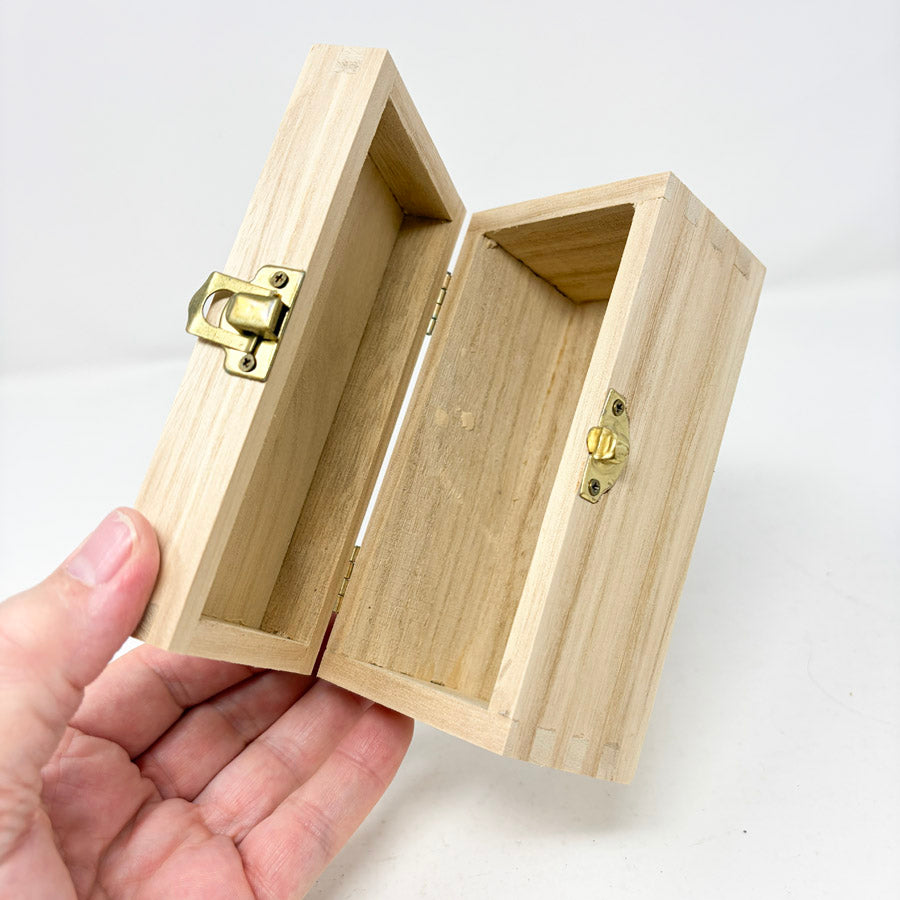 Small Hinged Unfinished Wood Box