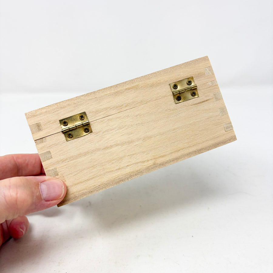 Small Hinged Unfinished Wood Box