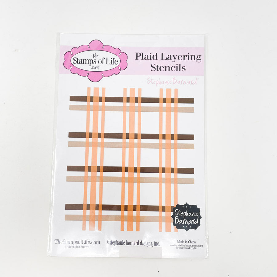 Stamps of Life Plaid Layering Stencil