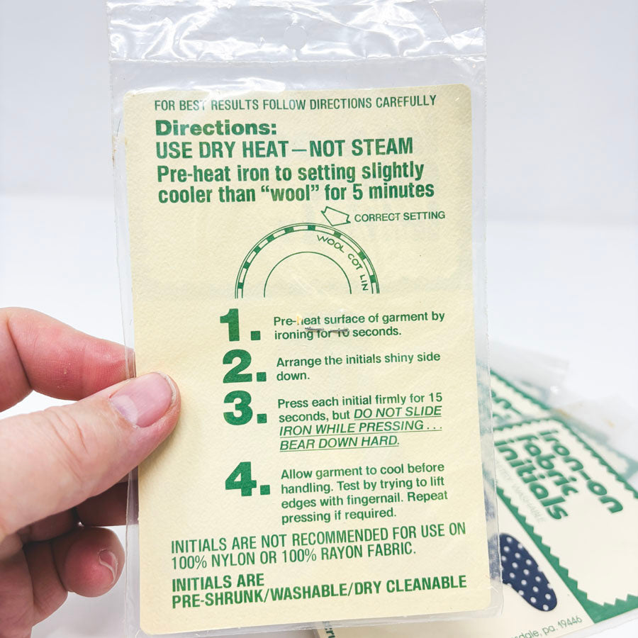 Freelance Iron-On Fabric Initials