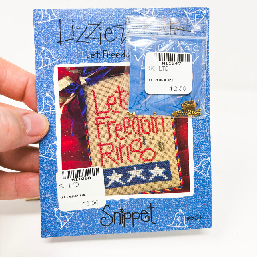 Lizzie Kate Snippet Cross Stitch Pattern & Charm