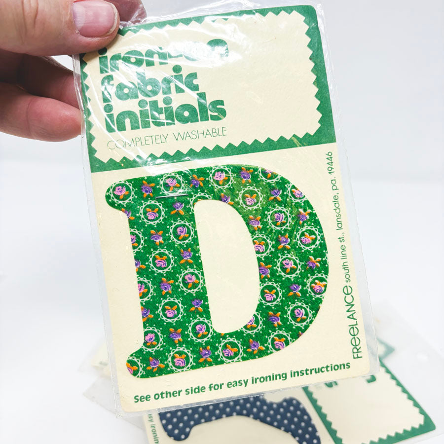 Freelance Iron-On Fabric Initials