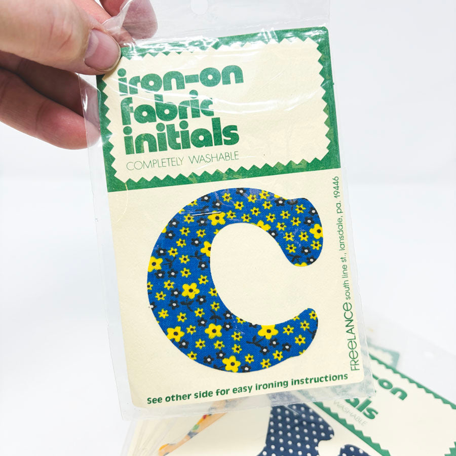 Freelance Iron-On Fabric Initials