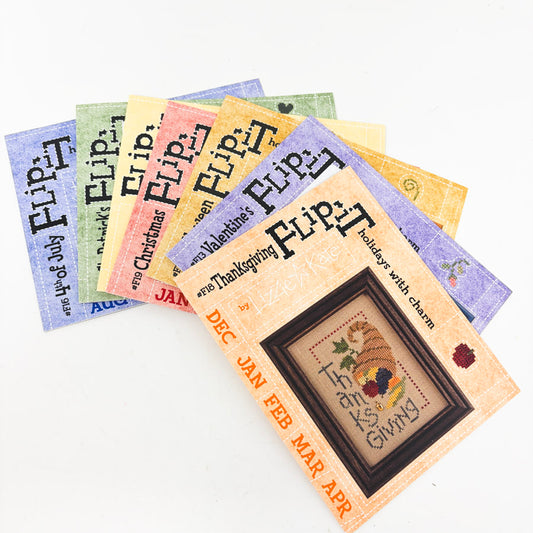 Lizzie Kate Flip It Holidays with Charm Cross Stitch Patterns