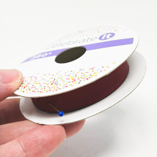 Celebrate It Maroon Ribbon - 5/8" Width