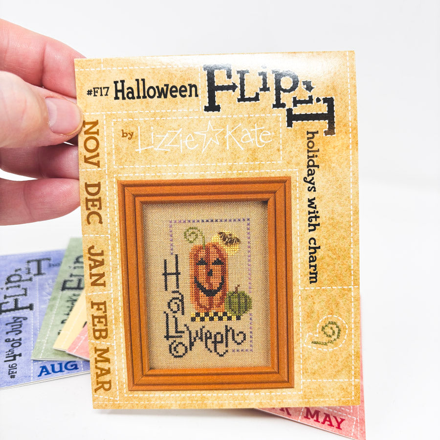 Lizzie Kate Flip It Holidays with Charm Cross Stitch Patterns