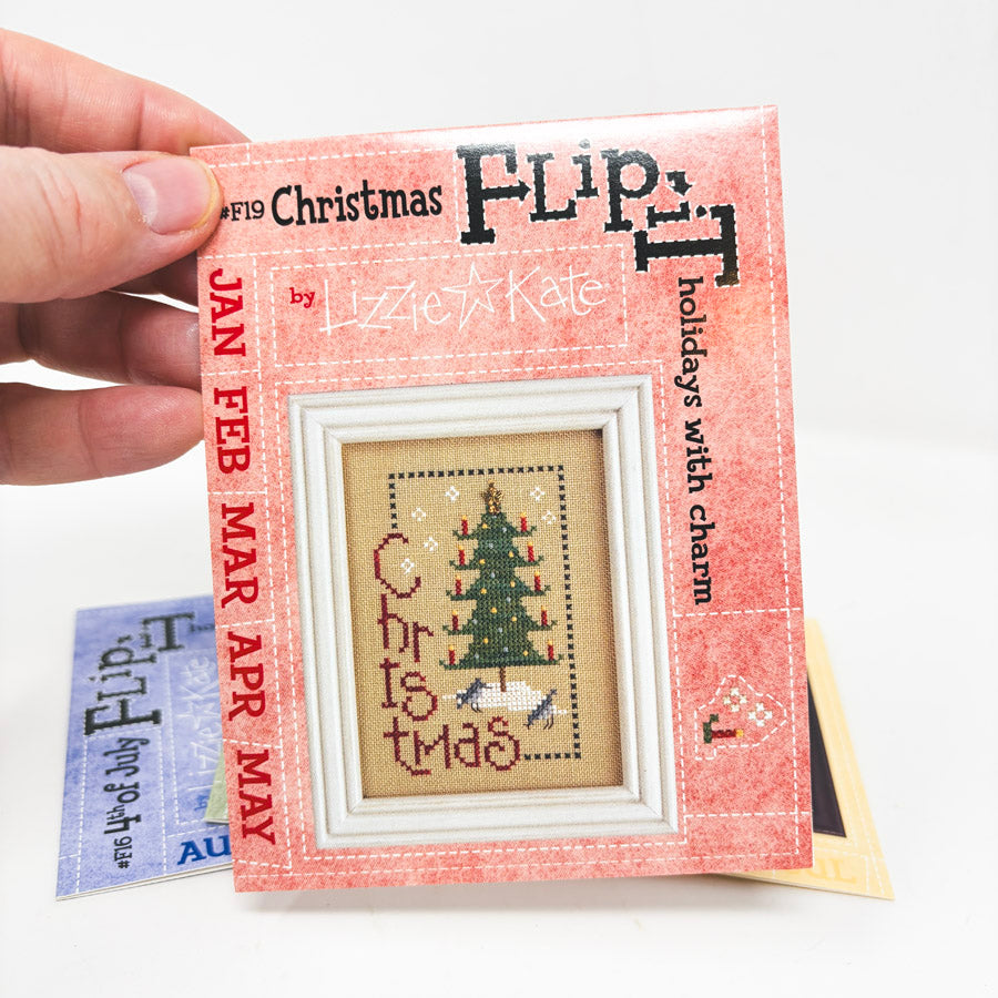 Lizzie Kate Flip It Holidays with Charm Cross Stitch Patterns