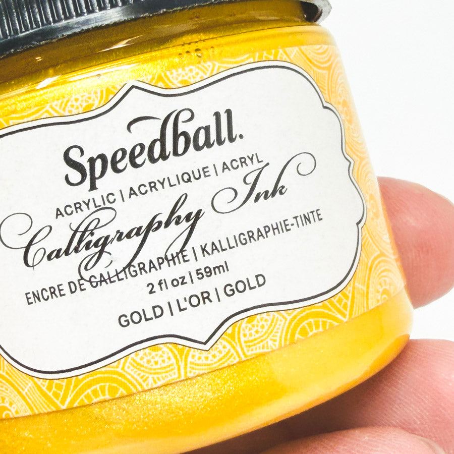 Gold Speedball Acrylic Calligraphy Ink