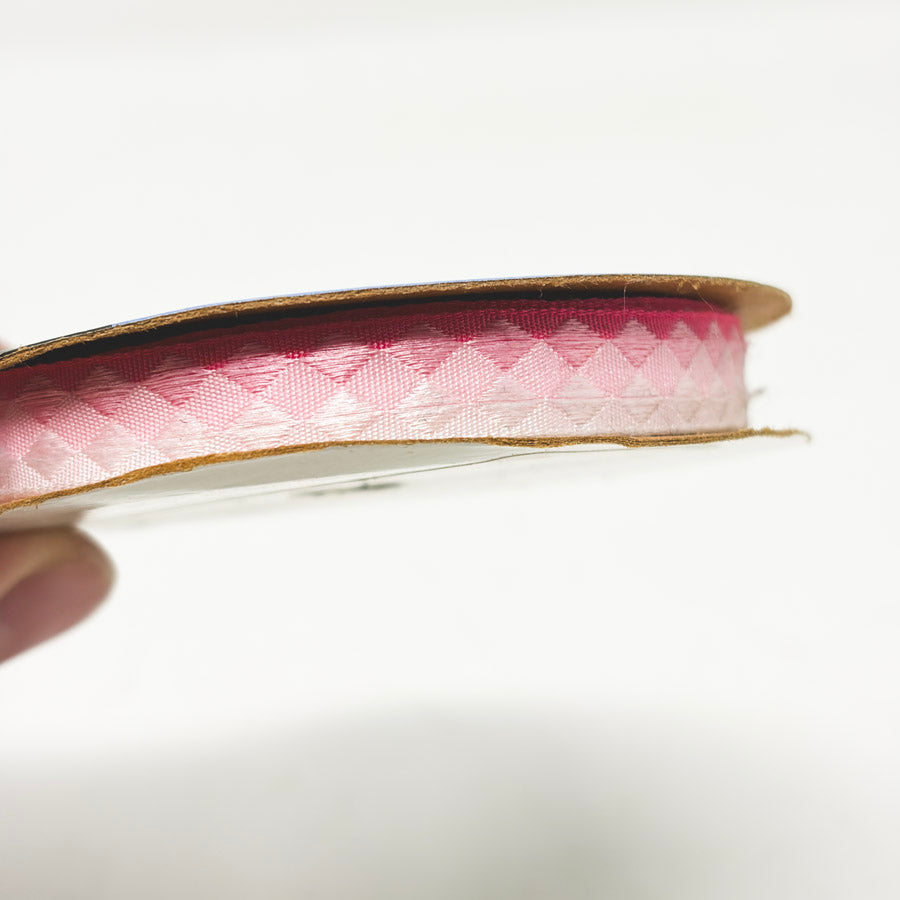 Offray Facets Pink Ribbon - 3/8" Width