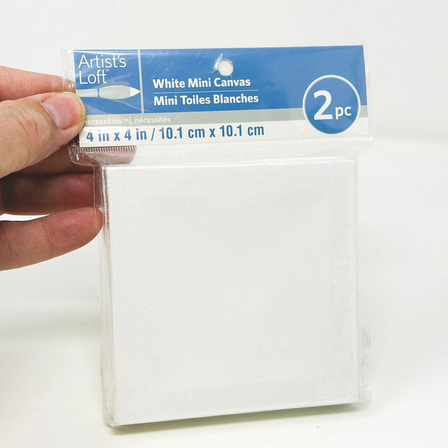 4" x 4" Artist's Loft Necessities White Mini Canvas Panels