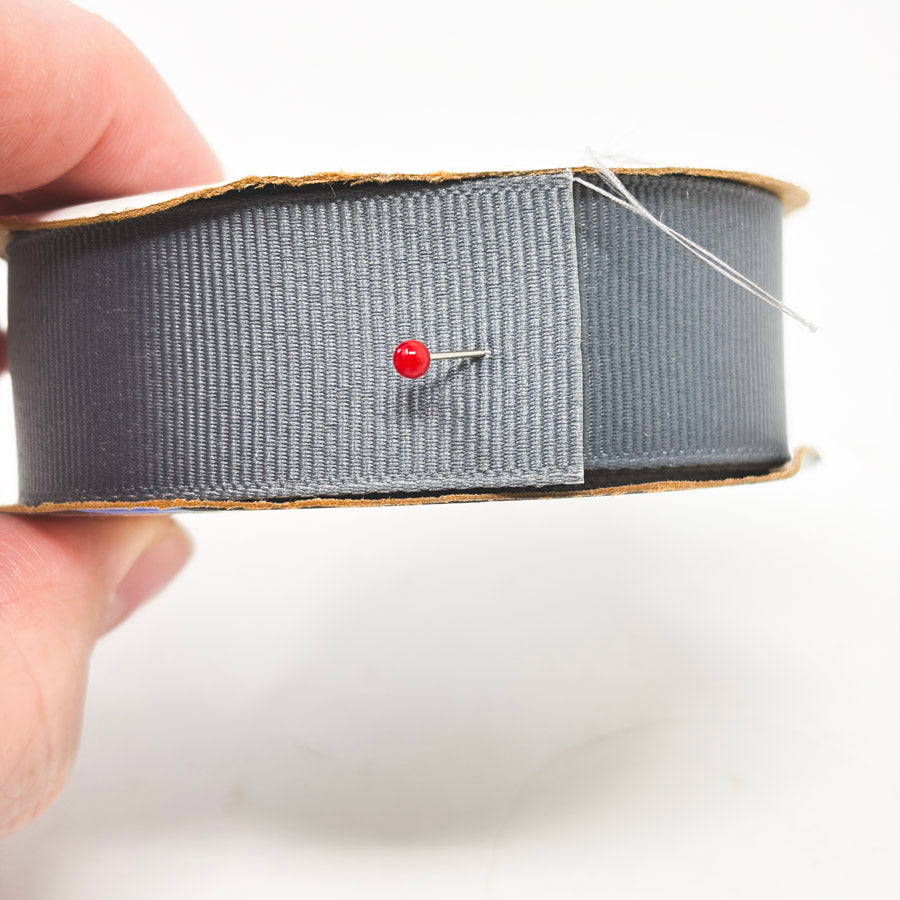 Offray Gray Grosgrain - 7/8" Width