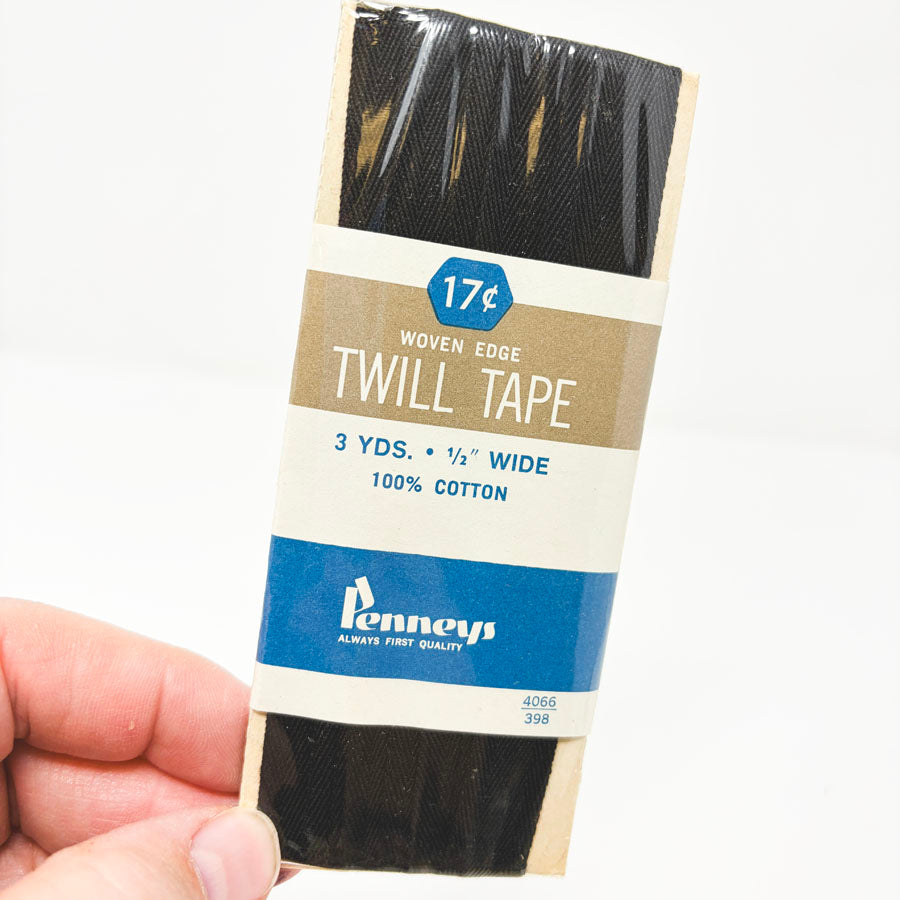 Penney's Woven Edge Twill Tape - Black