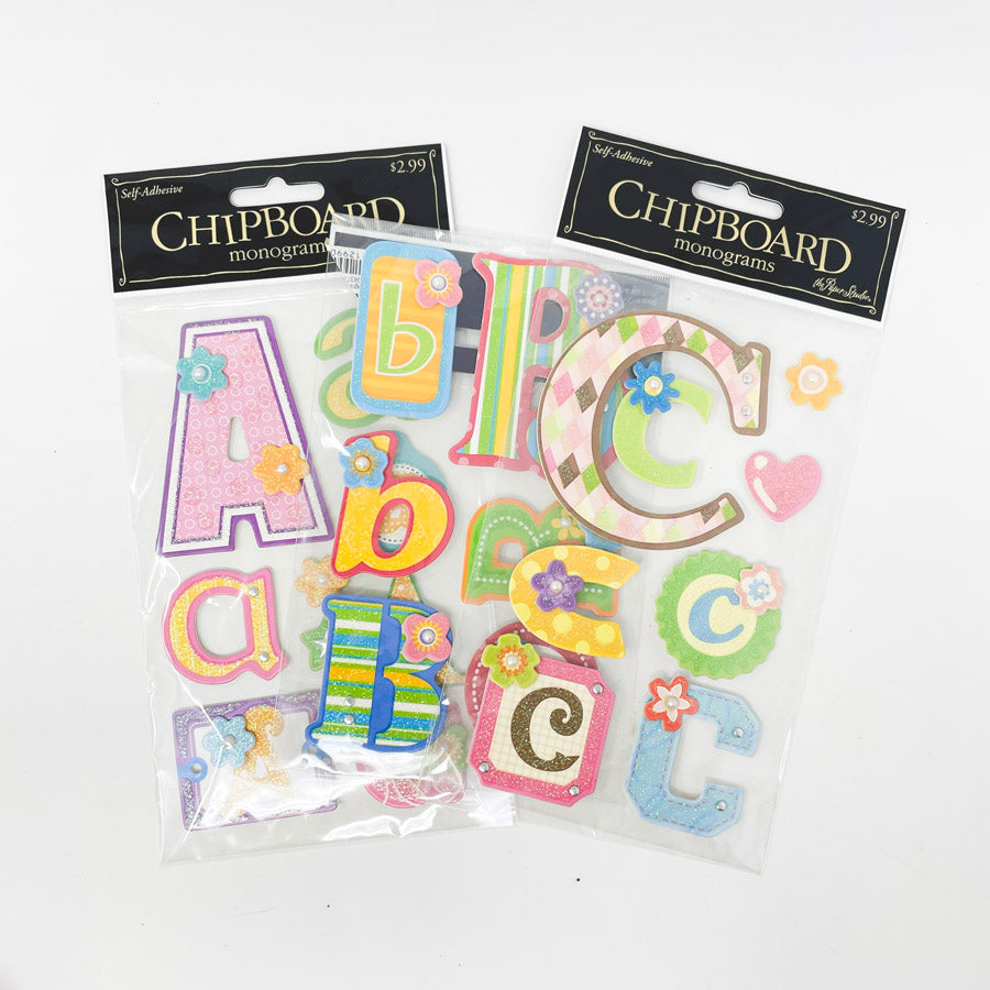 The Paper Studio Chipboard ABC's Monograms