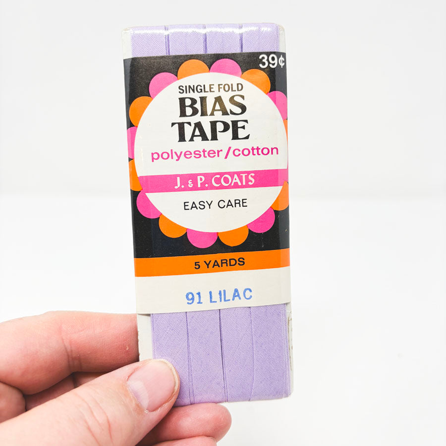 J. & P. Coats Single Fold Bias Tape - Lilac