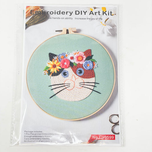 Cat Embroidery Kit