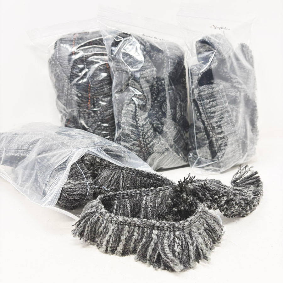Charcoal Grey Chenille Fringe Trim Lengths