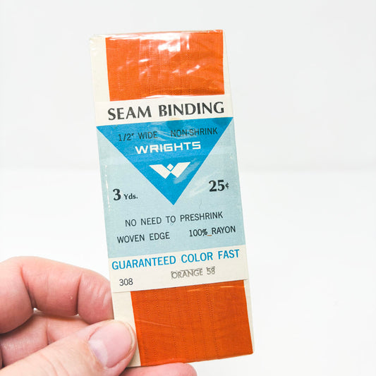Wrights 1/2" Wide Seam Binding - Orange