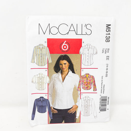 2006 McCall’s Top - M5138 - Size 14-20
