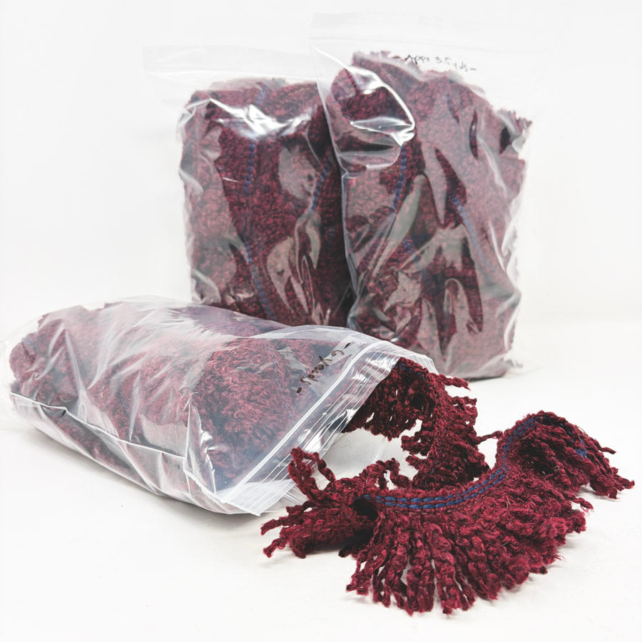 Deep Wine Chenille Fringe Trim Lengths
