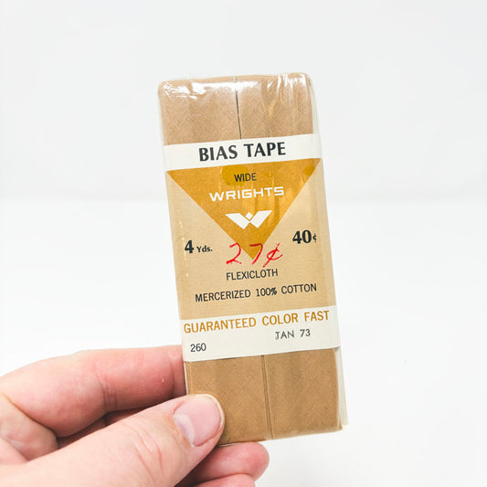 Wrights Wide Bias Tape - tan