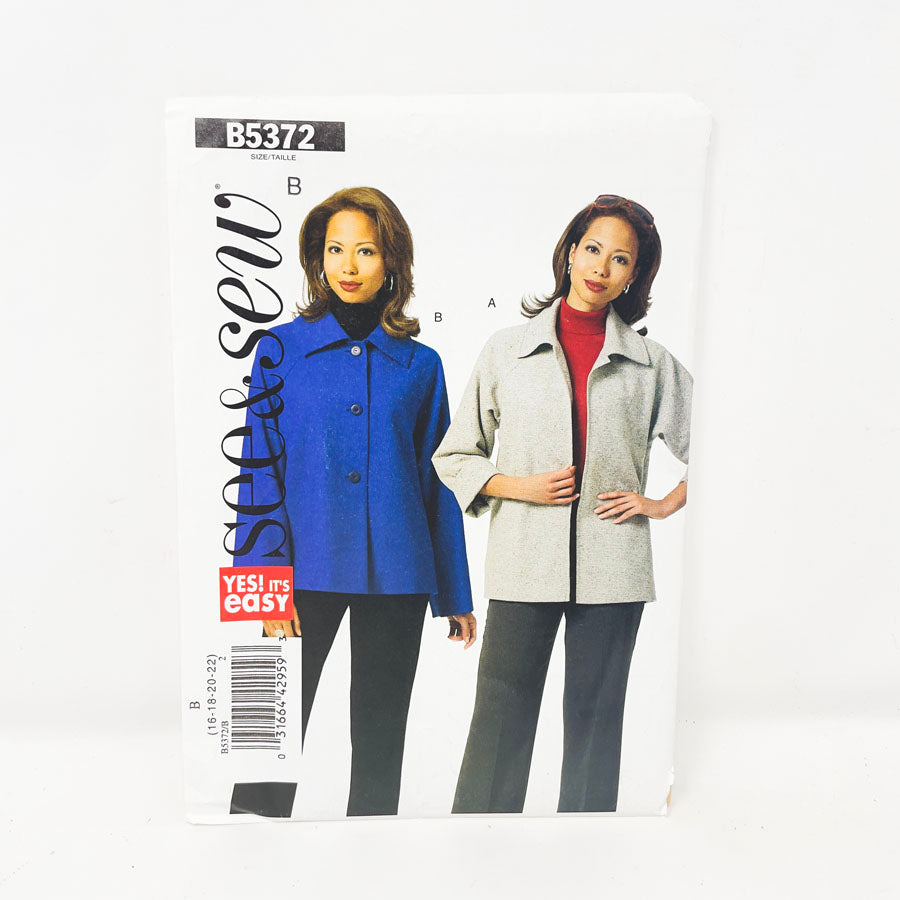 2009 See & Sew Jacket - B5372 - Size 16-22