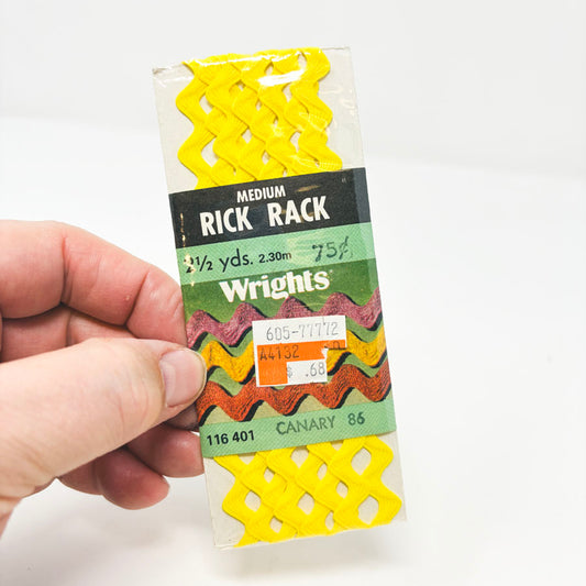 Wright's Medium Rick Rack - Canary