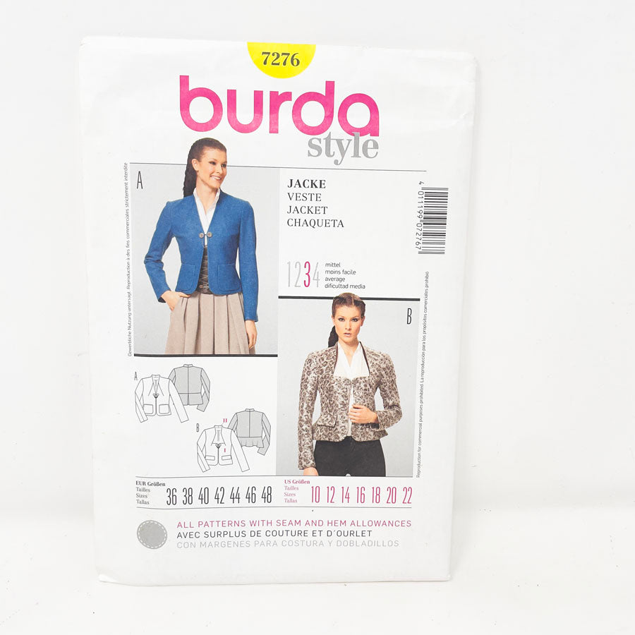 2000s Burda Jacket - 7376 - Size 10-22