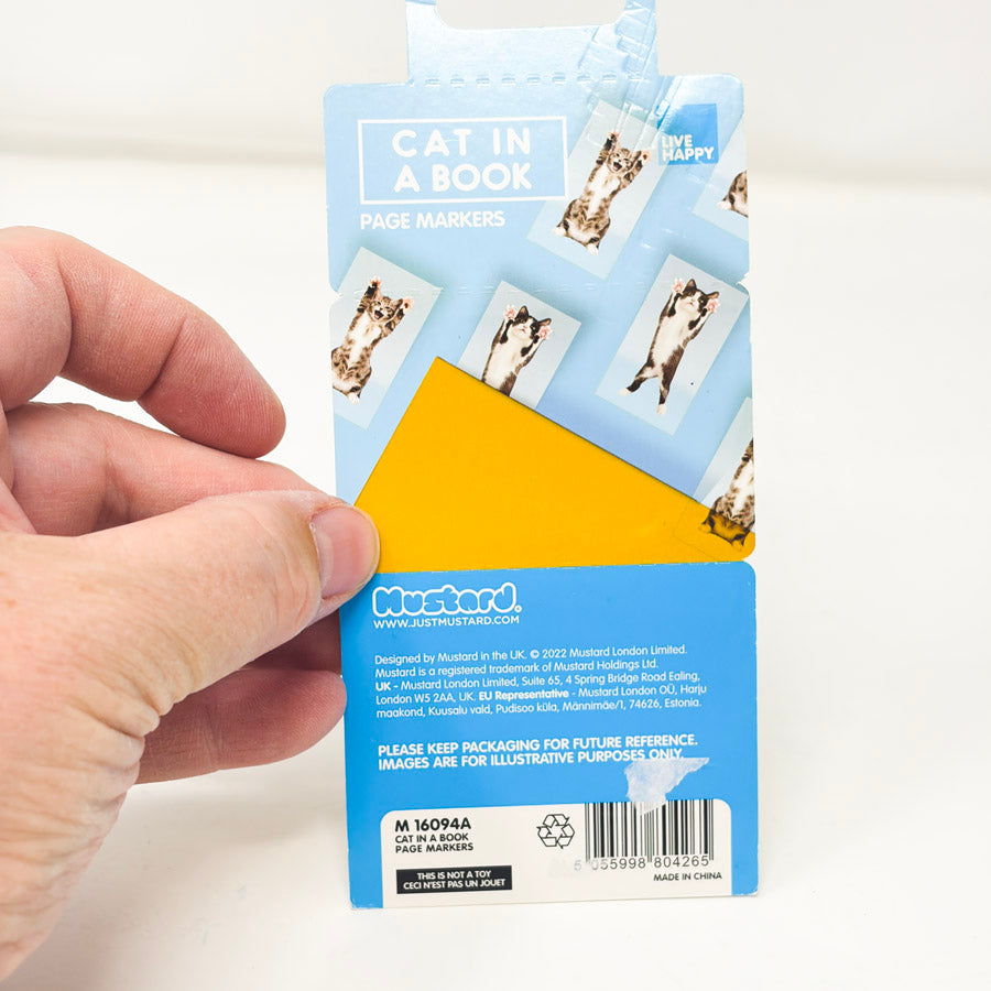 Cat in a Book Page Markers