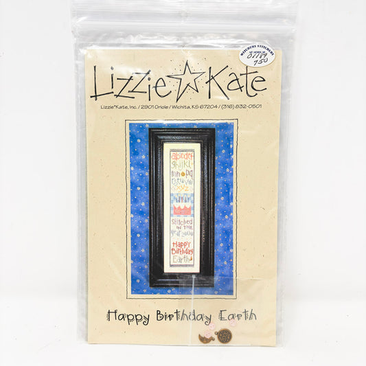 Happy Birthday Earth – Lizzie Kate Cross Stitch Pattern & Charm