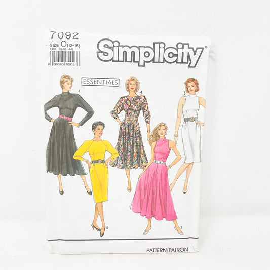 1990 Simplicity Dress - 7092 - Size 12-16