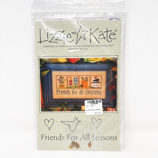 Friends for All Seasons – Lizzie Kate Cross Stitch Pattern & Charm