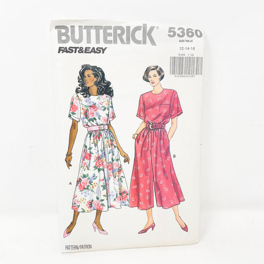 1991 Butterick Dress/Goucho - 5360 - Size 12-16