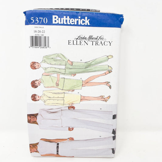 1998 Butterick Ellen Tracy Outfit - 5370 - Size 18-22