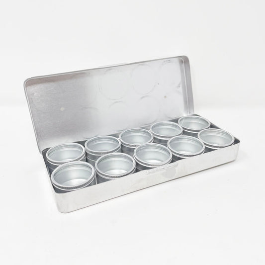 10 Piece Aluminum Storage Tin Set